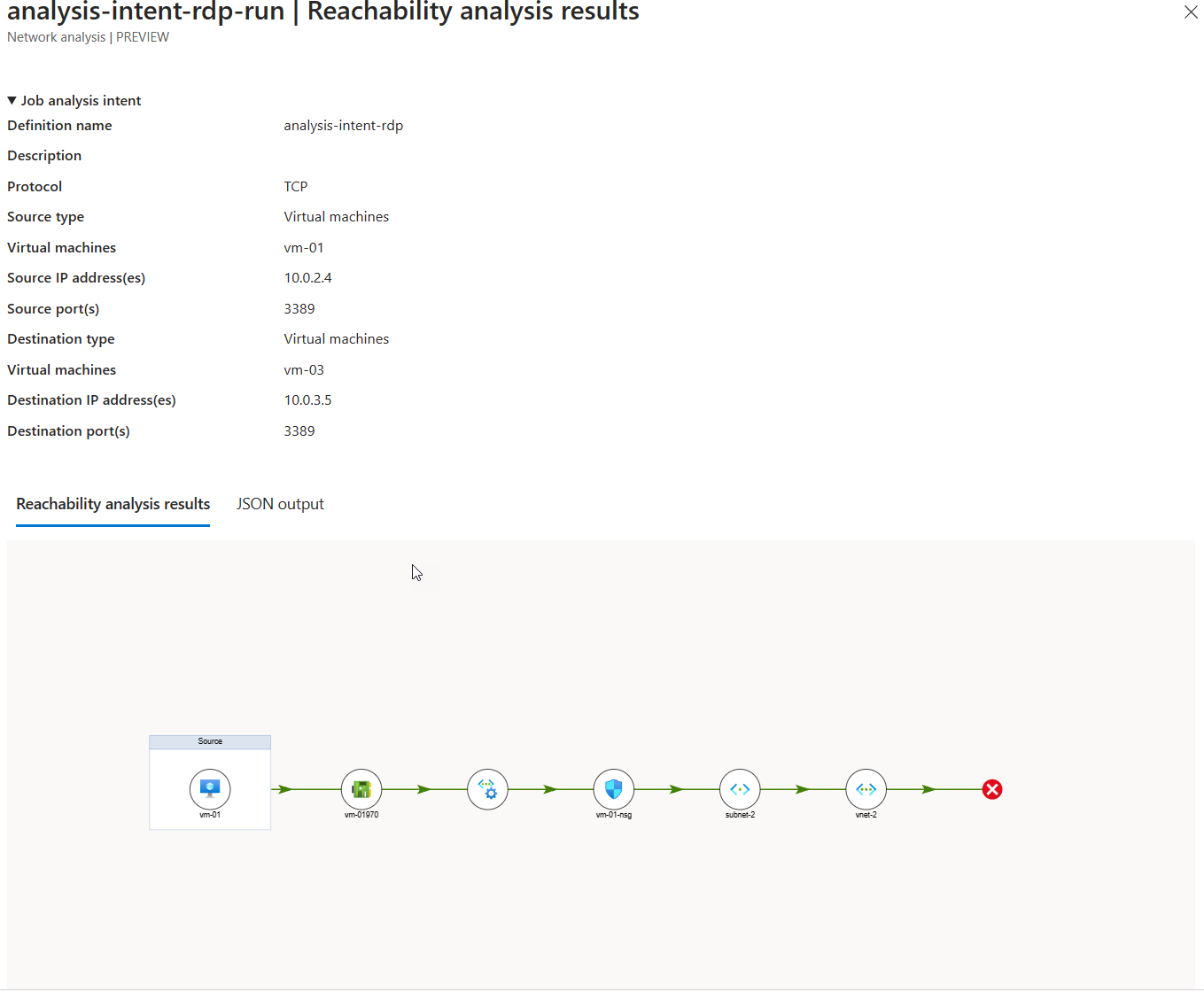 Capture d’écran de la fenêtre Résultats de l’analyse d’accessibilité avec les résultats de l’analyse.