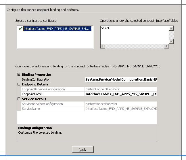 Configurer la liaison de point de terminaison de service et la