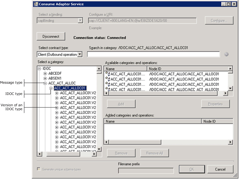 Versions de navigation d’un type IDOC