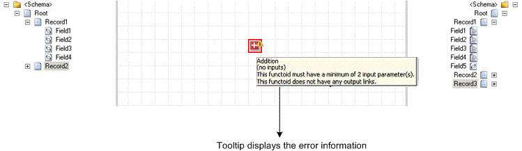 Détection d’erreurs dans la configuration du fonctoid