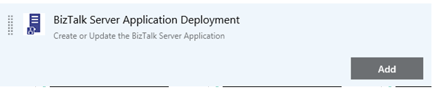 Ajoutez une tâche d’eeployment d’application BizTalk Server à la version du pipeline pour Azure DevOps.