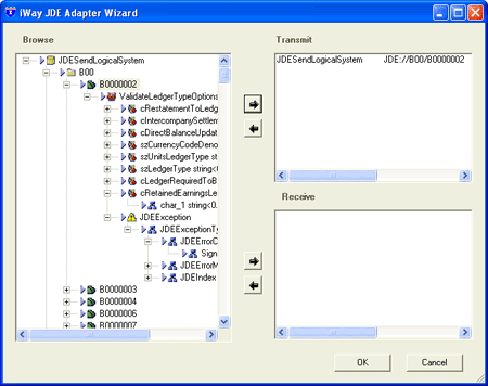 Image montrant l’Assistant Adaptateur JDE iWay.