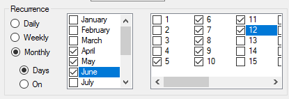 Exécutez la planification de périodicité à des dates spécifiques dans un mois sur BizTalk Server