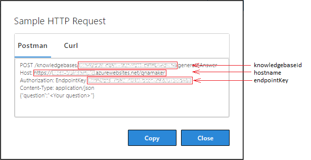 QnA Maker settings