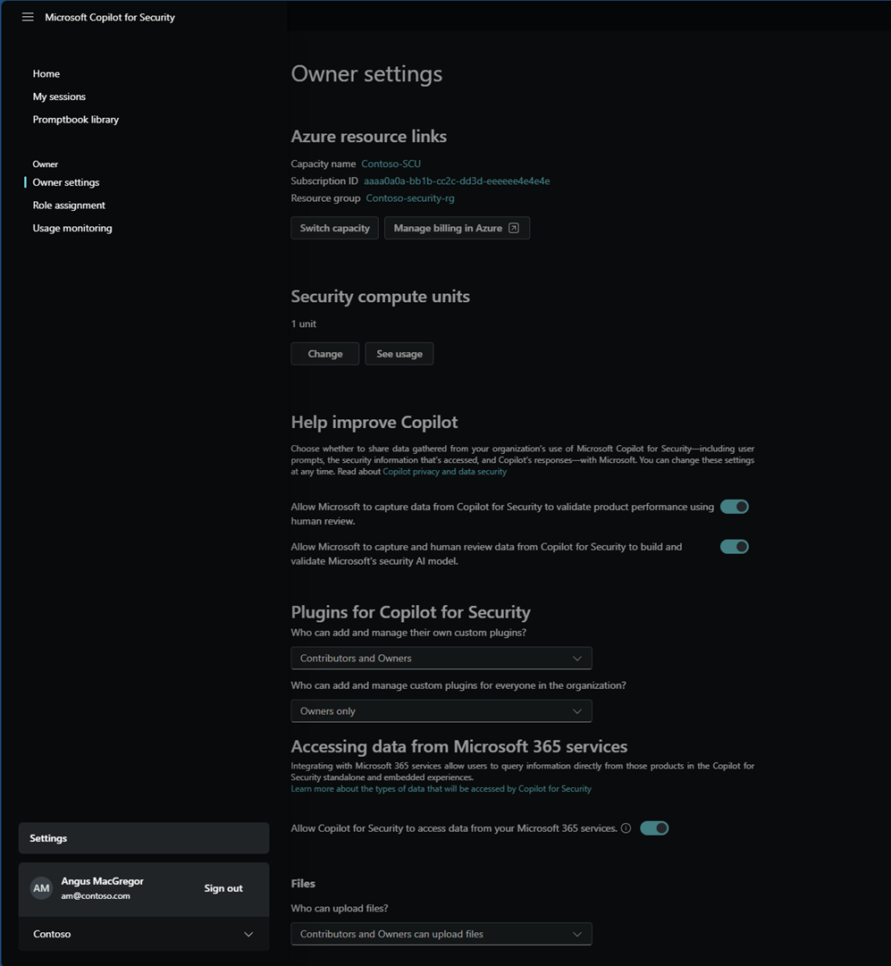 Capture d’écran des options de configuration dans les paramètres du propriétaire.