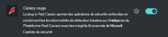 Capture d’écran montrant comment activer le plug-in Red Canary.