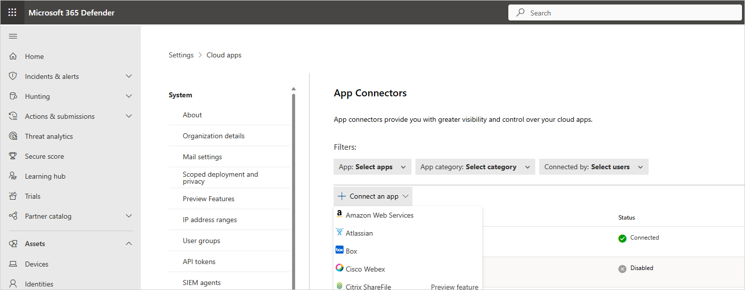 connecter l'audit AWS.