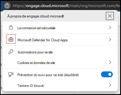 Capture d’écran de Microsoft Edge dans l’indication du navigateur.