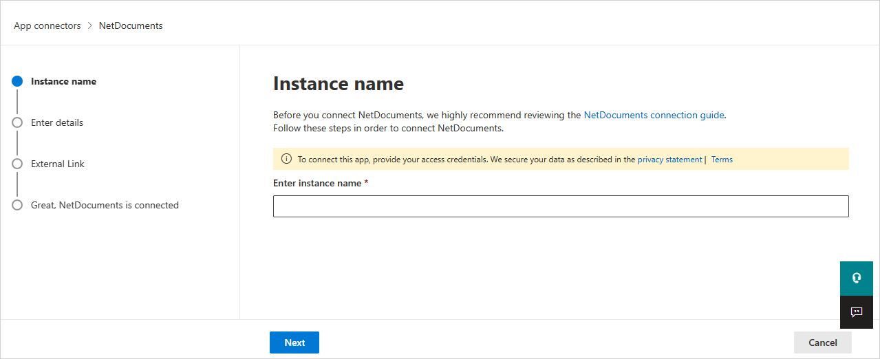 Connecter NetDocuments.