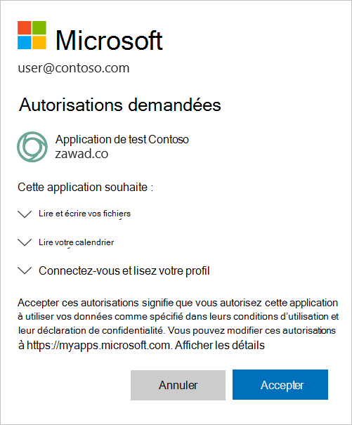 Autorisation d’application OAuth.