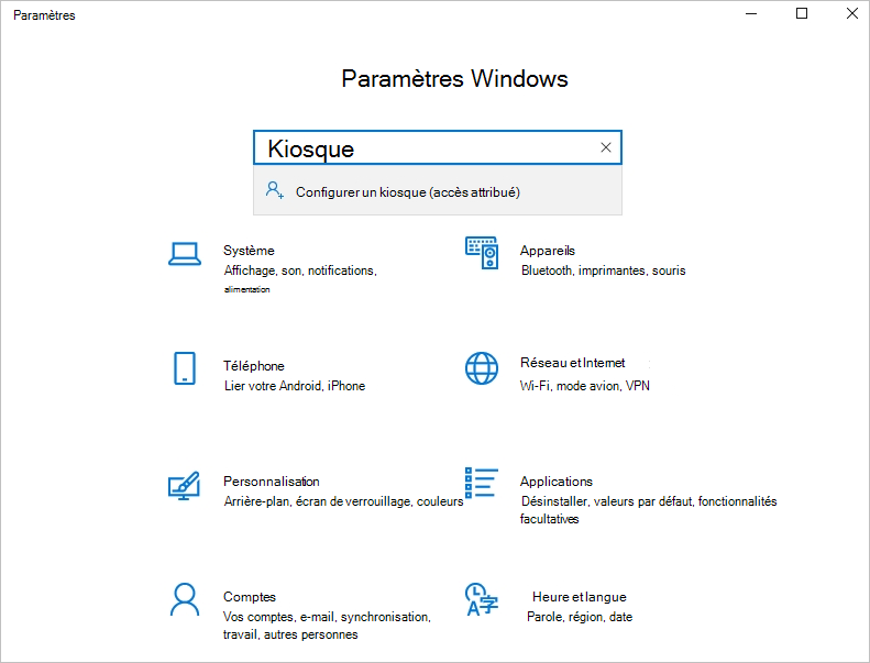 Configurer la borne avec l’accès attribué