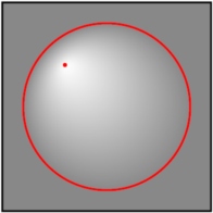 Dégradé radial avec composants mis en surbrillance