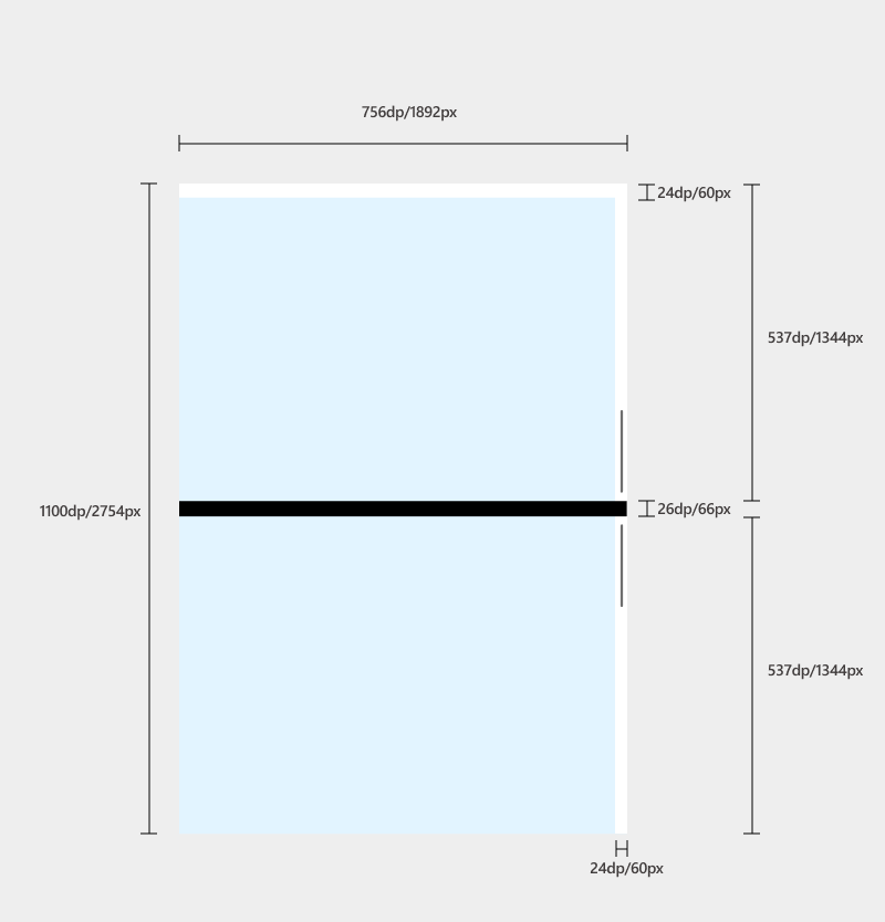 Surface Duo 2 screen dimensions in double landscape