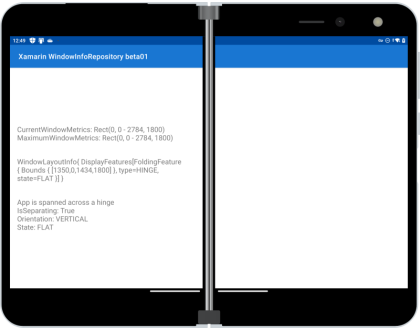 Gestionnaire de fenêtres Xamarin.Android Jetpack