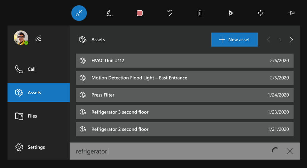 Expérience Dynamics 365 Remote Assist sur HoloLens pour la création d’enregistrements d’actifs