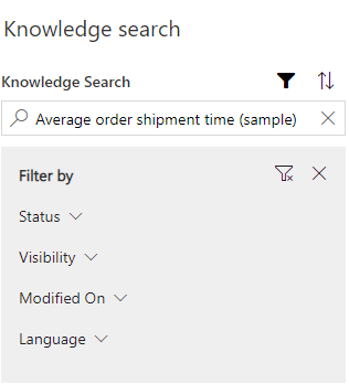 Filtrer les articles de la Base de connaissances