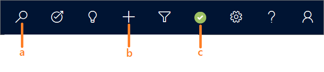 Boutons de la barre de navigation Omnicanal pour le service clientèle.