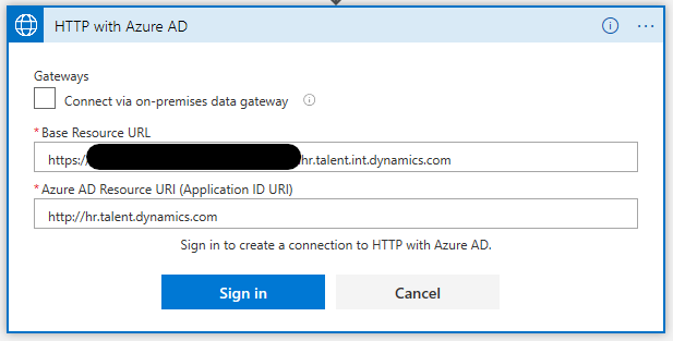 Connecteur HTTP with Microsoft Entra.