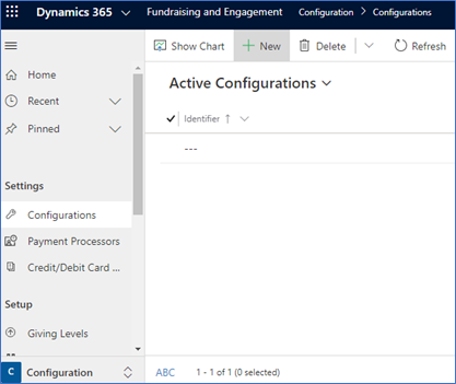 Créez un enregistrement de configuration.