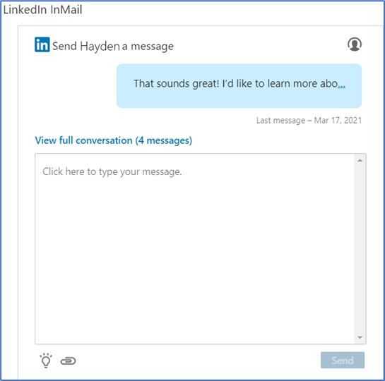 Collaborer avec le LinkedIn InMail de l’organisation