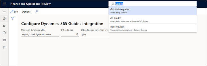 Configurer l’intégration des guides pour la fabrication.