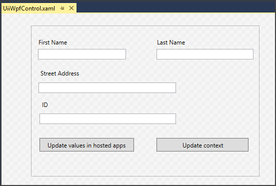 Disposition des contrôles du concepteur XAML.