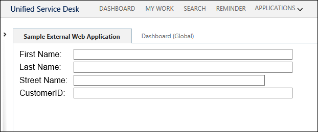 Hébergement d’une application Web dans Unified Service Desk.