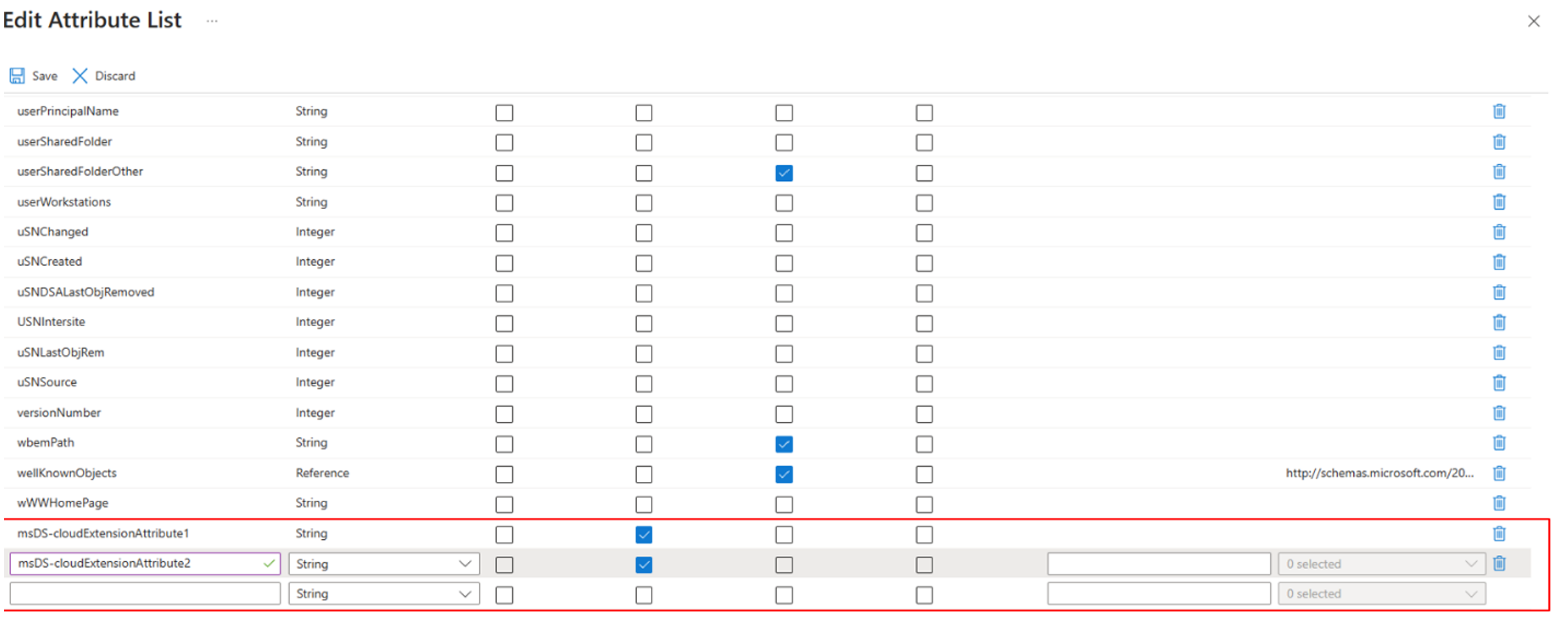 Capture d’écran de la liste d’API source.