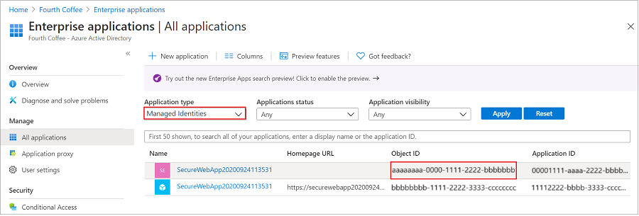 Capture d’écran montrant l’option Toutes les applications.