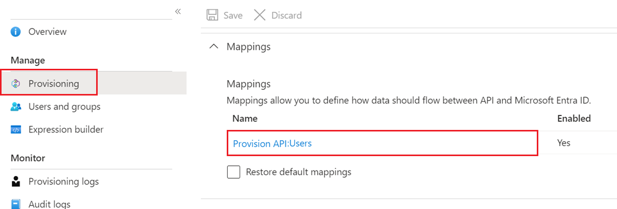 Utilisez des mappages pour afficher et modifier les attributs utilisateur