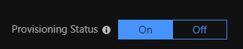 Capture d’écran de l’option État de l’approvisionnement définie sur Activé.