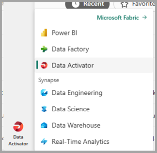 Capture d’écran montrant l’expérience Data Factory dans Fabric.