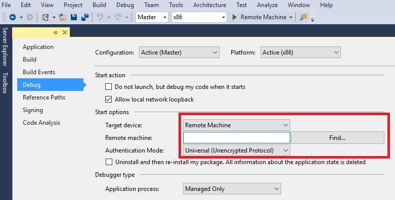 déploiement de machine distante pour les applications sur Microsoft HoloLens dans Visual Studio.