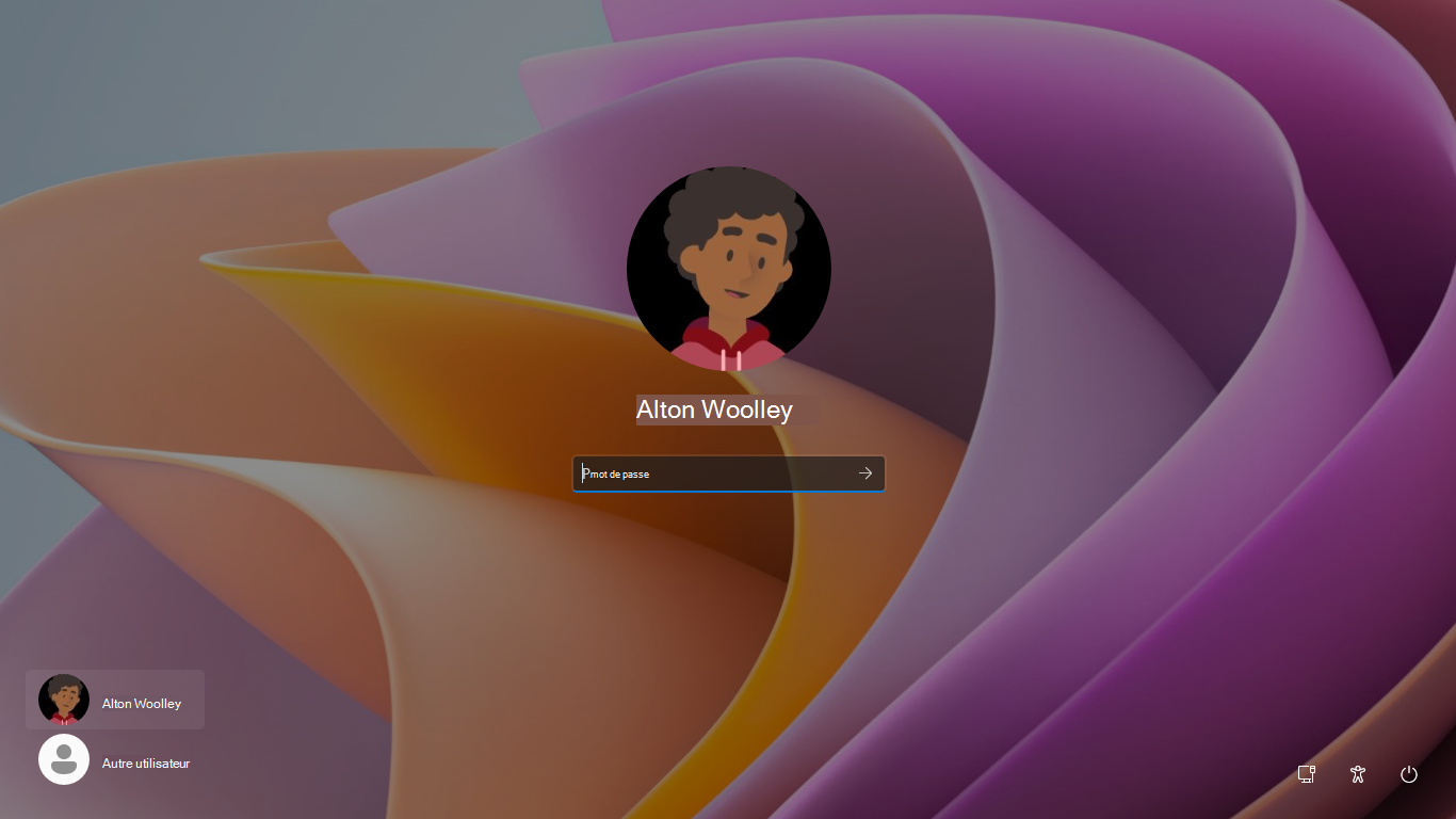 Windows 11 écran de connexion