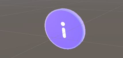 Capture d’écran du préfabriqué InformationButton dans la scène.