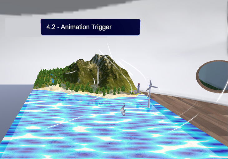 Capture d’écran d’un déclencheur d’animation.