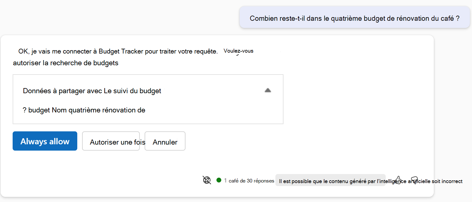 Capture d’écran d’une boîte de dialogue de confirmation de plug-in.