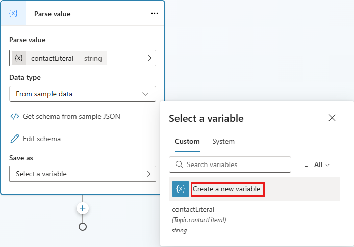 Capture d’écran montrant la sélection de la variable cible pour une valeur analysée.