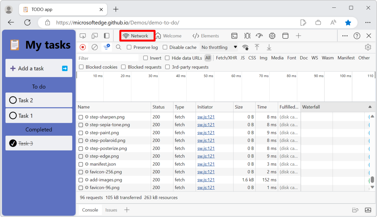 Ordre personnalisé des DevTools dans une barre d’outils