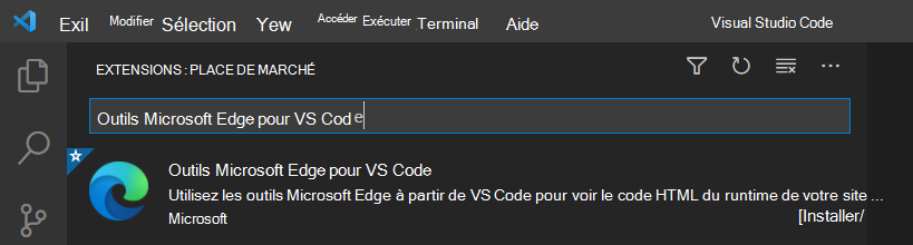 L’extension Microsoft Edge DevTools pour Visual Studio Code