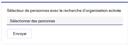 Recherche d’organisation du sélecteur de personnes