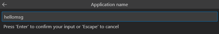 Capture d’écran montrant l’option permettant d’entrer le nom de l’application.