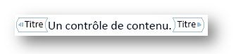 Contrôle de contenu défini pour afficher en tant que balises de début et de fin