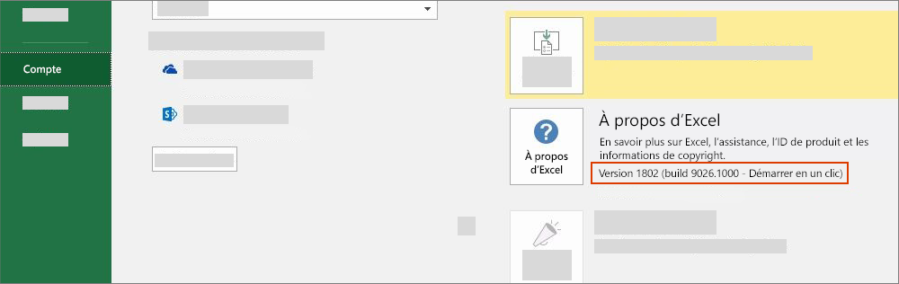 Vérifier la version de votre Office.