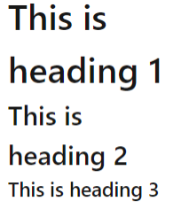 Capture d’écran montrant les niveaux de titre H1, H2 et H3.