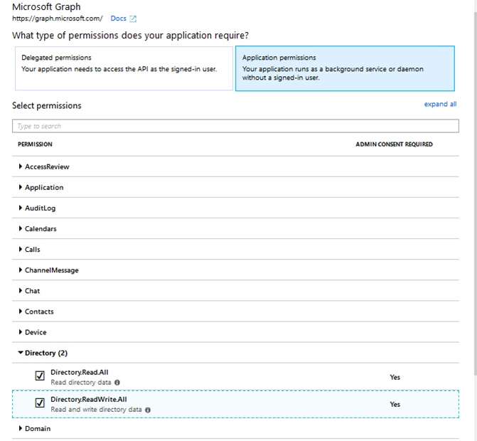 Capture d’écran montrant comment définir les autorisations d’application.