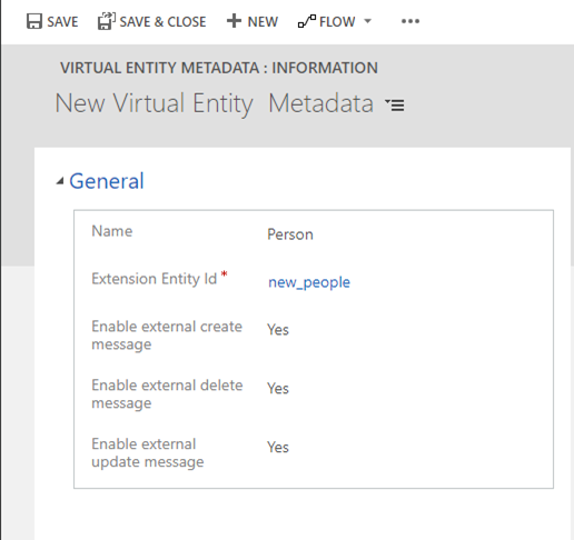 Formulaire virtualentitymetadata.