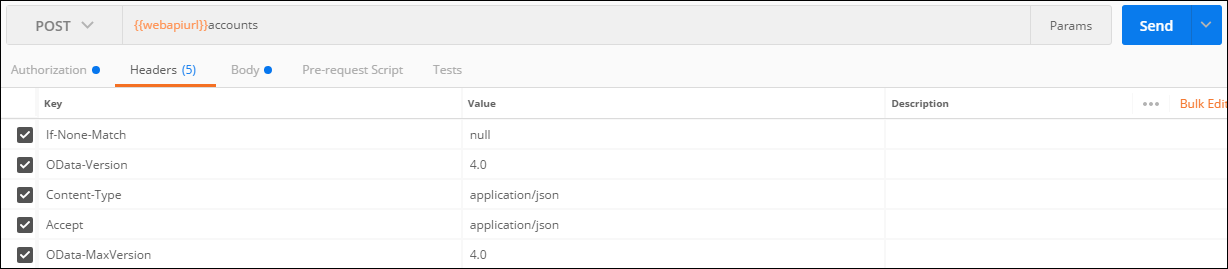 Créer un enregistrement à l’aide de l’API web.