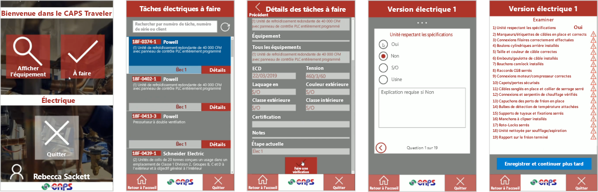 Application de signature personnalisée pour l’équipe électrique, l’une des dix applications associées personnalisées.