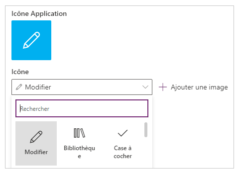 Sélectionner une icône de vignette.